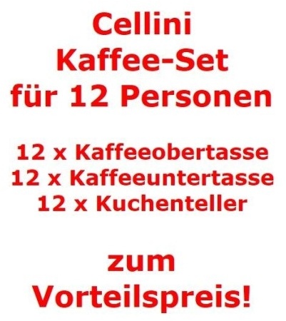Villeroy & Boch Cellini Kaffee-Set für 12 Personen / 36 Teile