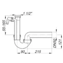 Dallmer 022226 Röhren-Siphon 100/1 SLRS, m.