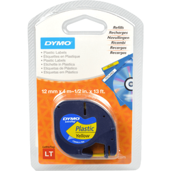 Dymo Letratag-Originalband 91202 (S0721620) schwarz auf gelb 12mm x 4m