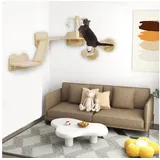 PawHut Kletterwand 3-teilig 56 x 110 x 73 cm beige