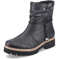 Rieker Damen Ankle Boots Z5770, Frauen Stiefeletten,flach,Stiefel,Bootee,Booties,halbstiefel,Kurzstiefel,uebergangsschuhe,schwarz (00),36 EU / 3.5 UK