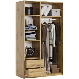 masseno Schwebetürenschrank NISSE 120 x 205 x 60 cm Braun