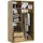 masseno Schwebetürenschrank NISSE 120 x 205 x 60 cm Braun