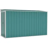 vidaXL Wand-Geräteschuppen Grün 118x288x178 cm Verzinkter Stahl 1085118
