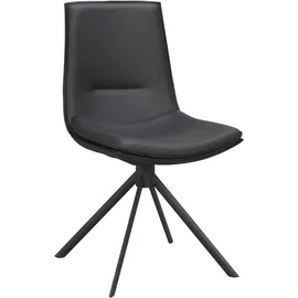 Rowico Stuhl Lowell Leder schwarz 2er Set