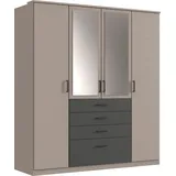 WIMEX Drehtürenschrank Cottbus 180 x 199 x 58 cm Grau