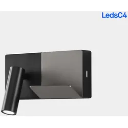 LEDS C4 LED Wandleuchte E-LAMP MINI 2,1W 2700K schwarz 137lm LEDS-05-8329-05-81