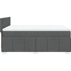 vidaXL Boxspringbett 140 x 200 cm Dunkelgrau