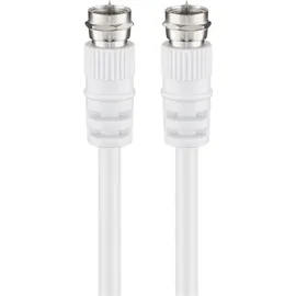 Tecline Koaxialkabel 1x F (St.) - 1x F (St.) weiß, 5m