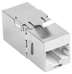 Feed-Thru Keystone Connector RJ45->RJ45 CAT6 FTP 90