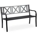 Relaxdays Gartenbank 127 x 81 x 0 cm Schwarz