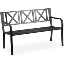 Relaxdays Gartenbank 127 x 81 x 0 cm Schwarz