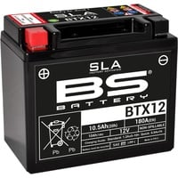 BS Battery 300680 BTX12 AGM SLA Motorrad Batterie, Schwarz