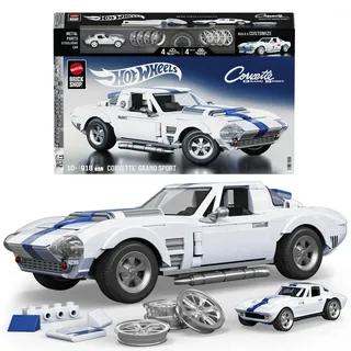 Mattel Brick Shop Hot Wheels Elite SERIES Corvette Grand Sport Bauset, 1/16 - Blue - One Size