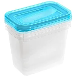 Keeeper - 3er-Pack stapelbare 1L Lunchboxen in Blau