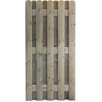 Andrewex Bohlenzaun 90 x 180 cm Grau/Holz