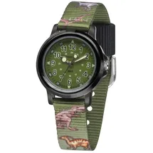 Jacques Farel Hayfield KSB 989 Analog Quarz Stoffband Grün Schwarz