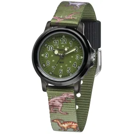 Jacques Farel Hayfield KSB 989 Analog Quarz Stoffband Grün Schwarz