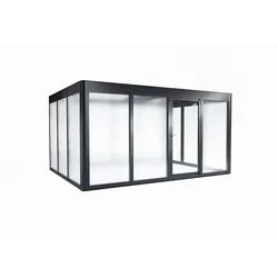 SunElements Design Gewächshaus SunGarden Deluxe mit Photovoltaik-Option 4.3 anthrazit-metallic, Wände: ESG 5mm satiniert, Dach: 6mm Acrylglas