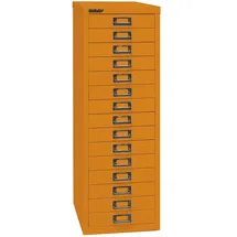 BISLEY Schubladenschrank L3915603 15Schubfächer Orange,