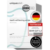 Uniquesmile Zahnaufhellung Whitening Strips - frei von Peroxid 40 St