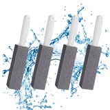 4 Pcs Bimsstein Reinigungs Stein mit Griff: HOMURY Bimsstein Toilettenreiniger, Cleaning Block WC Toilette-Reinigungsstein mit Griff Putzstein für Küche Dusche Bad Pool Waschbecken Fußpflege