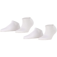 Esprit Damen Sneakersocken 2er Pack - einfarbig Weiß 39-42 (Size 5.5-8 UK)