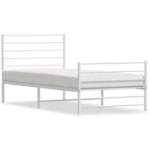 vidaXL Bettgestell 100 x 200 cm Weiß
