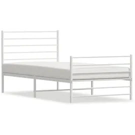 vidaXL Bettgestell 100 x 200 cm Weiß
