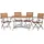 ACAMP Lindau Garten-Essgruppe 5-tlg. Klapptisch 120 x 80 cm beige klappbar 562300
