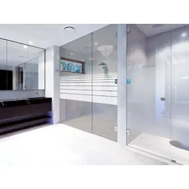 Klemmfix 2er Set Fensterfolie selbsthaftend Streifen LxB 200x67 cm Sichtschutzfolie Anti-UV statische Haftung Folie selbstklebend, 201916000-2