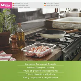 McFilter | 2x Fettfilter Universal 57 x 47cm, Zubehör f. alle handelsüblichen Dunstabzugshauben, 2-lagig, Doppelfilter, zuschne... - Weiß/Schwarz