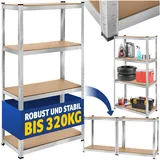 Tectake tectake® Schwerlastregal, in verschiedenen Ausführungen, belastbare, höhenverstellbare MDF-Böden, schnelle Montage