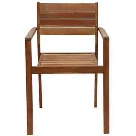 miliboo Gartensessel stapelbar aus massivem Akazienholz 2er-Set CANOPEE