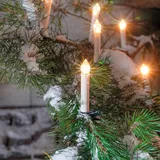 esotec Solar Weihnachtsbaum Lichterkette mit 20 Kerzen wetterfest 102574 - Esotec