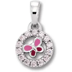Ketten-Anhänger ONE ELEMENT "Zirkonia Schmetterling Anhänger aus 925 Silber", silber, Schmuckanhänger, Mädchen, Silber 925 (Sterlingsilber), Damen Silber Schmuck Schmetterling