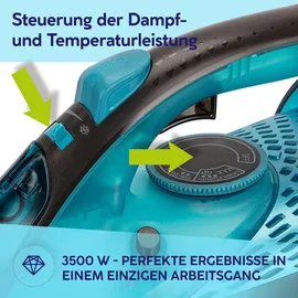 MPM MZE-29 Dampfbügeleisen Blau/Schwarz