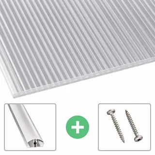 Scobalit Hohlkammerplatte 16 mm transparent 200 cm X 98 cm