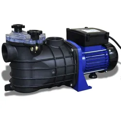 vidaXL Schwimmbadpumpe Umwälzpumpe Poolpumpe Pumpe elektronik blau 500W
