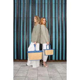 Reisenthel carrybag frame raffia blue