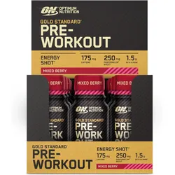 Optimum Nutrition Gold Standard Pre-Workout Shot (12x60ml) Mixed Berry One Size