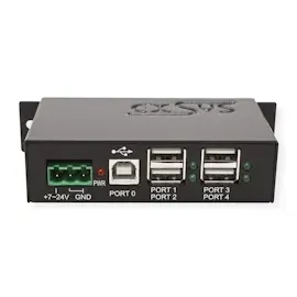 Exsys EX-1163HMS USB 2.0 Hub Metall 4-Port