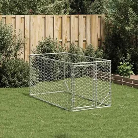 vidaXL Outdoor-Hundezwinger mit Tür 2x1x1 m Verzinkter Stahl