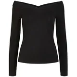 Pieces Langarmshirt Schwarz XS