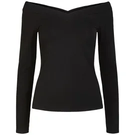 Pieces Langarmshirt Schwarz XS