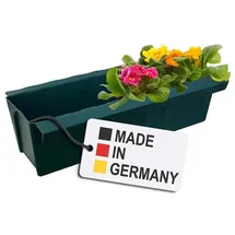 Buri Europaletten Blumenkasten 13,3 x 37,3 x 9,9 cm Dunkelgrün