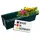 Buri Europaletten Blumenkasten 13,3 x 37,3 x 9,9 cm Dunkelgrün