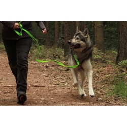 Haustierzubehör Hundeartikel Hundesport Super-Grip | neongrün | gummierte Hundeleine | 2 cm x 120 cm lang | ohne Handschlaufe