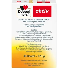 Doppelherz Vitamin C 1000 + D3 + Zink DIRECT Granulat 40 Portionen