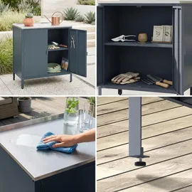 casa.pro Bolognano Schrank 92 x 80 x 50 cm Dunkelgrau